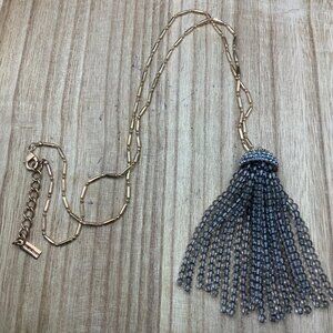 Baublebar Rhinestone Cabernet Tassel Long Necklace